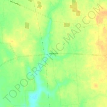 Mappa topografica Pricetown, altitudine, rilievo