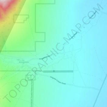 Mappa topografica Kingston, altitudine, rilievo