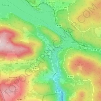 Mappa topografica Eisenbreche, altitudine, rilievo