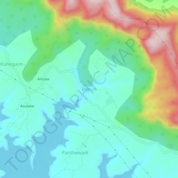 Mappa topografica Inglun, altitudine, rilievo