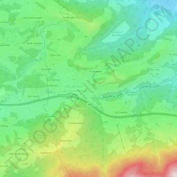 Mappa topografica Point, altitudine, rilievo
