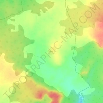 Mappa topografica Deora, altitudine, rilievo