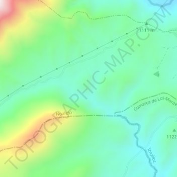 Mappa topografica Cerro de las Calaguas, altitudine, rilievo