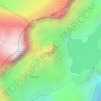 Mappa topografica El Diamante, altitudine, rilievo