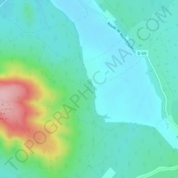 Mappa topografica La Grande Bastide, altitudine, rilievo