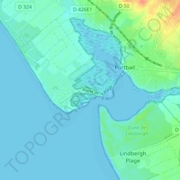 Mappa topografica Les Acacias, altitudine, rilievo