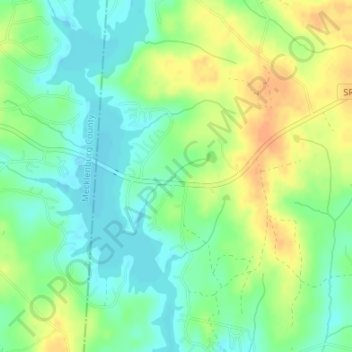 Mappa topografica Joyceville, altitudine, rilievo