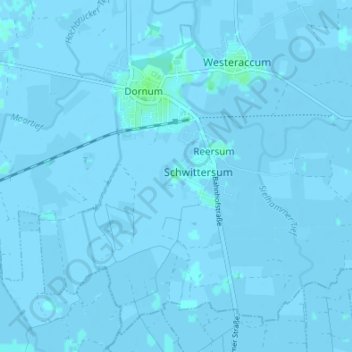 Mappa topografica Resterhafe, altitudine, rilievo
