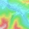 Mappa topografica Le Sourtadel, altitudine, rilievo