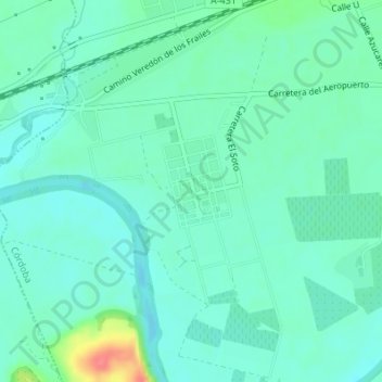 Mappa topografica Encinarejo, altitudine, rilievo