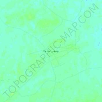 Mappa topografica Белогривка, altitudine, rilievo
