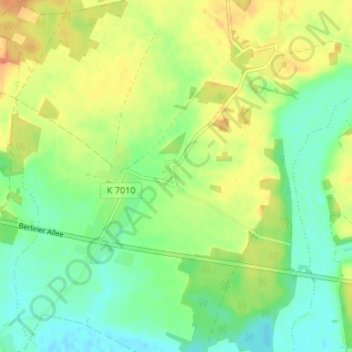 Mappa topografica Beckenthin, altitudine, rilievo