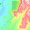 Mappa topografica Big A Mountain, altitudine, rilievo