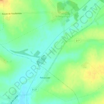 Mappa topografica Impasse des Tanneries, altitudine, rilievo