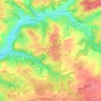 Mappa topografica Chabrot, altitudine, rilievo