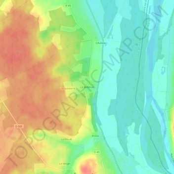 Mappa topografica La Bellevue, altitudine, rilievo