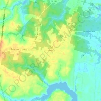 Mappa topografica Remo, altitudine, rilievo