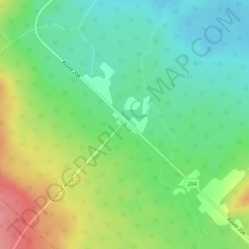 Mappa topografica Pellerin, altitudine, rilievo