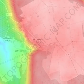 Mappa topografica Le Clos Bosset, altitudine, rilievo