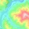 Mappa topografica Borzano d'Enza, altitudine, rilievo