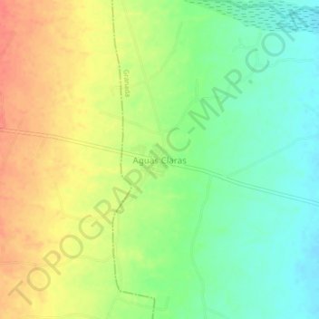 Mappa topografica Aguas Claras, altitudine, rilievo