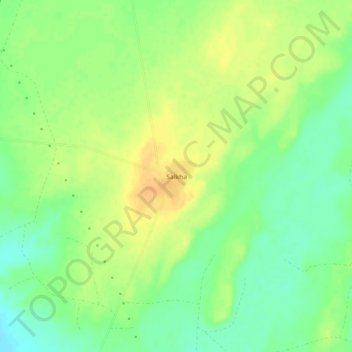 Mappa topografica Salkha, altitudine, rilievo