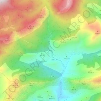 Mappa topografica Lois, altitudine, rilievo