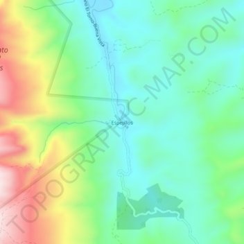 Mappa topografica Espejillos, altitudine, rilievo