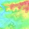Mappa topografica Les Touches, altitudine, rilievo