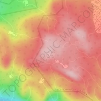 Mappa topografica Porcupine Ridge, altitudine, rilievo