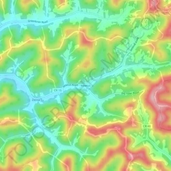 Mappa topografica Miletus, altitudine, rilievo