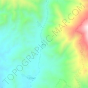 Mappa topografica Meze, altitudine, rilievo
