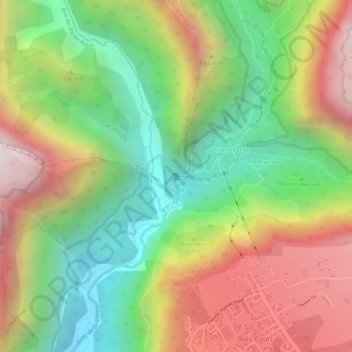 Mappa topografica Cascade Grand Bassin, altitudine, rilievo