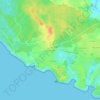 Mappa topografica Maine Gaudin, altitudine, rilievo
