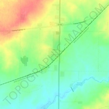 Mappa topografica Sterling, altitudine, rilievo