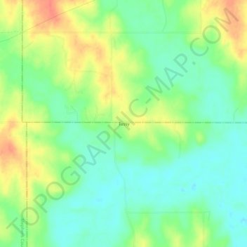 Mappa topografica Tussy, altitudine, rilievo