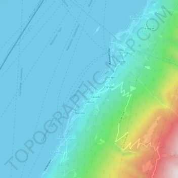 Mappa topografica Porto, altitudine, rilievo