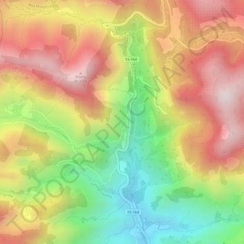 Mappa topografica Mutum Preto, altitudine, rilievo