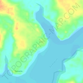 Mappa topografica Curi, altitudine, rilievo