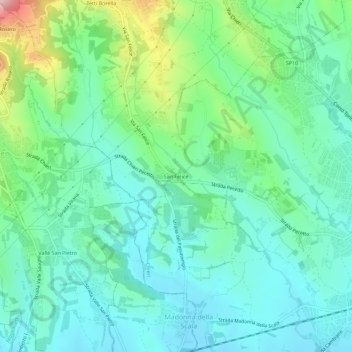 Mappa topografica San Felice, altitudine, rilievo
