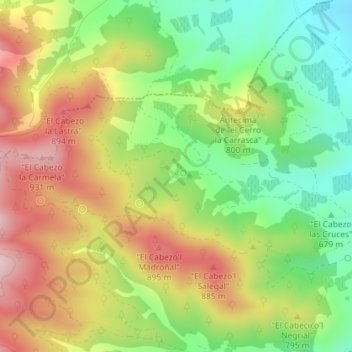 Mappa topografica "La Litera", altitudine, rilievo