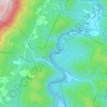 Mappa topografica Nida, altitudine, rilievo
