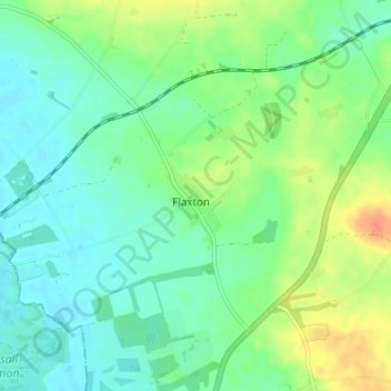Mappa topografica Flaxton, altitudine, rilievo