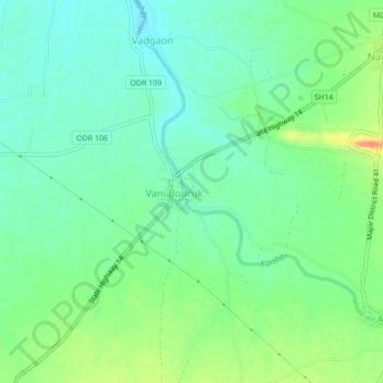 Mappa topografica Malane, altitudine, rilievo