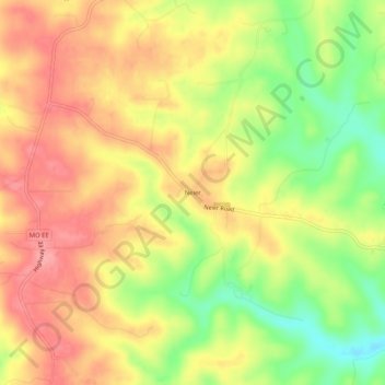 Mappa topografica Neier, altitudine, rilievo