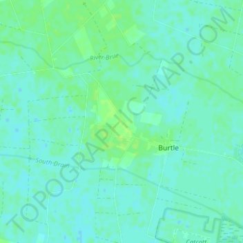Mappa topografica Catcott Hill, altitudine, rilievo