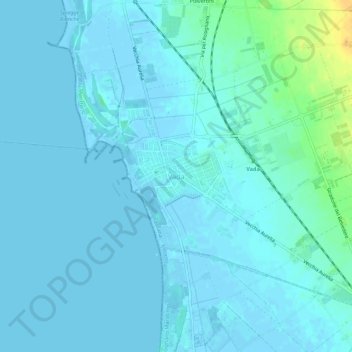 Mappa topografica Vada, altitudine, rilievo