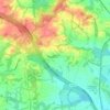 Mappa topografica Oak Hill, altitudine, rilievo