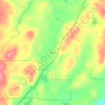 Mappa topografica Donken, altitudine, rilievo