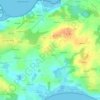 Mappa topografica Kerguet, altitudine, rilievo